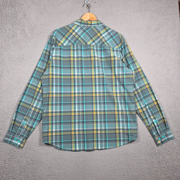 Columbia Shirt Mens Size Large Ridge Blue Green Ridge Plaid Long Sleeve 2.0 NWT - Picture 5 of 12
